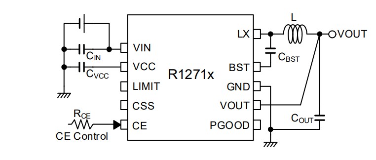 Application Circuit Diagram - Analog Devices Inc. LT8392 60V Synch 4-Switch Buck-Boost Controllers
